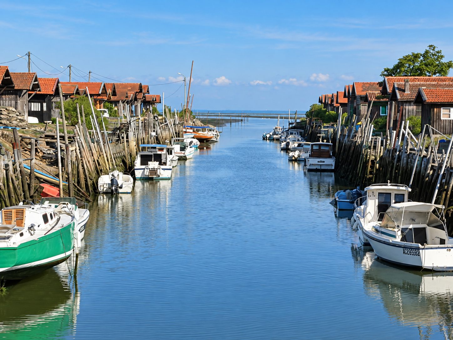 Port ostréicole de Gujan-Mestras sur le Bassin d’Arcachon